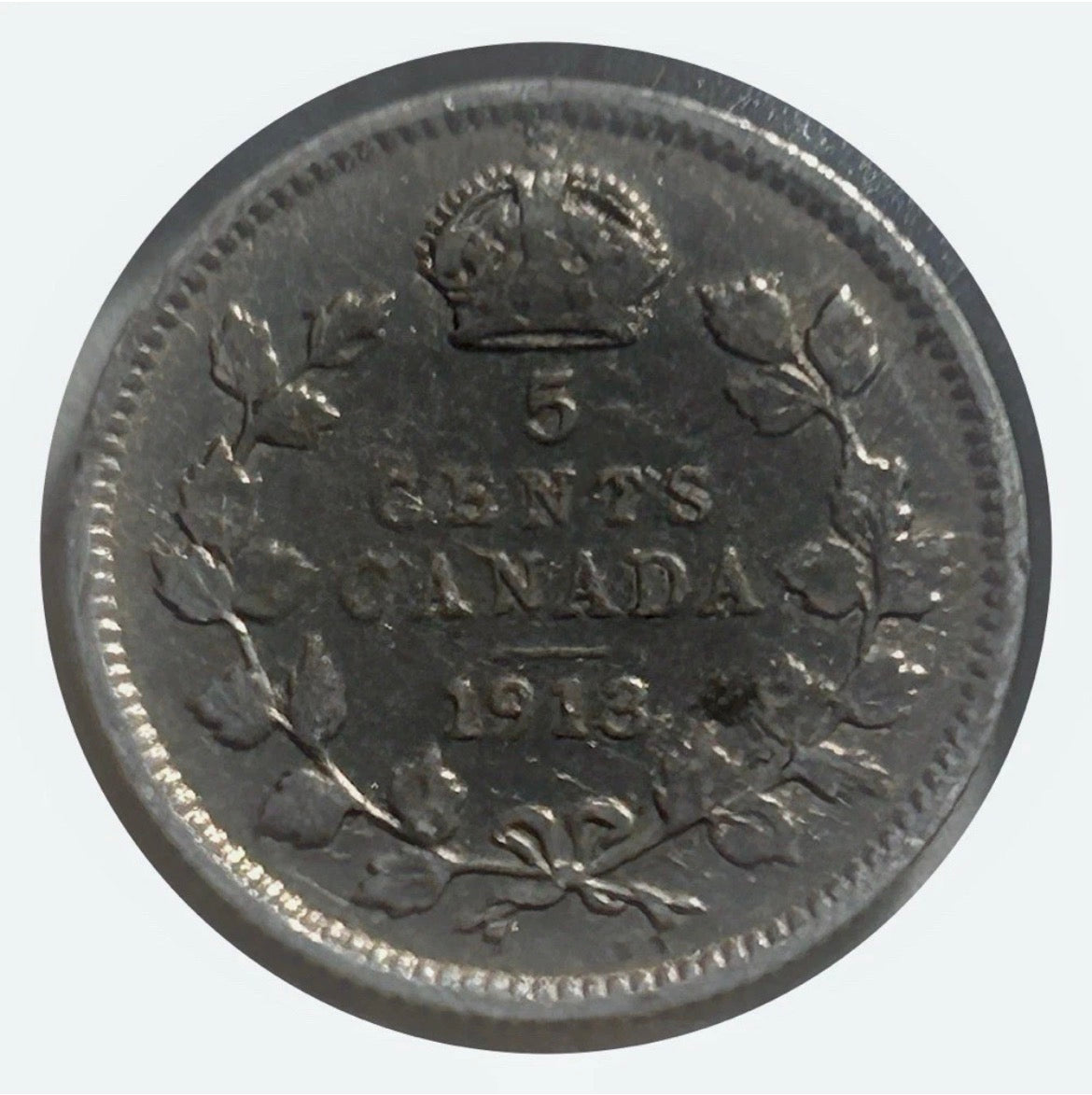 Petite pièce de 5 cents en argent du Canada de 1911 - VG/F