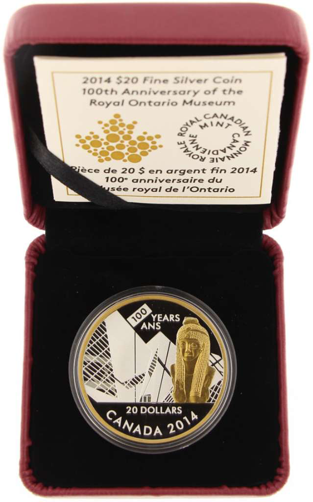 2014 Canada Silver  $20 100th Anniversary of the Royal Ontario Museum 1.009oz