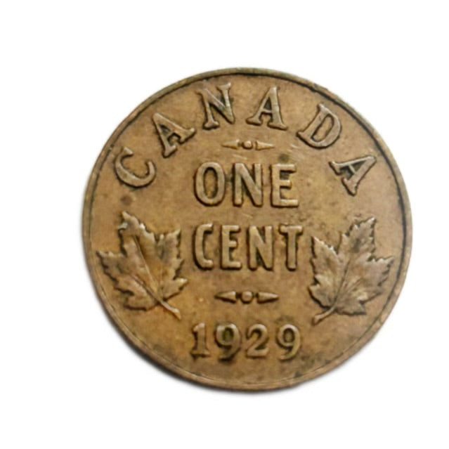 1929 Canada One Cent George V  Penny small Cent VG
