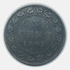 1901 Canada  Victoria Queen Large Penny Coin VG