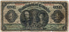 1911  Canada $1 One Dollar Banknote  Series U Black Line with Hyphen F