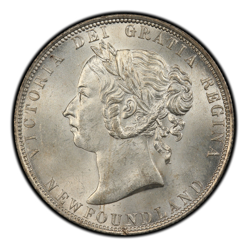 1896 Canada Silver 50 cents Newfoundland (Victoria) Coin VG