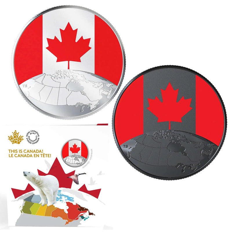 2019 Canada $5 This Is Canada! Pure Silver Glow in the Dark Coin 7.96g