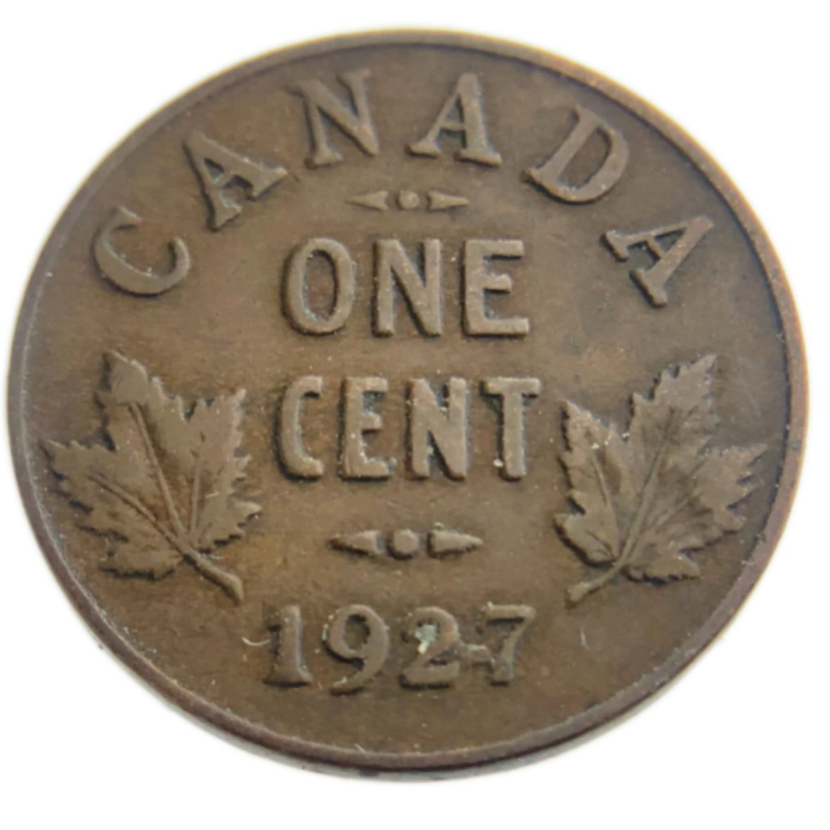 1927 Kanada Kleine 1-Cent-Münze im Umlauf, hohe Qualität, Schlüsseldatum