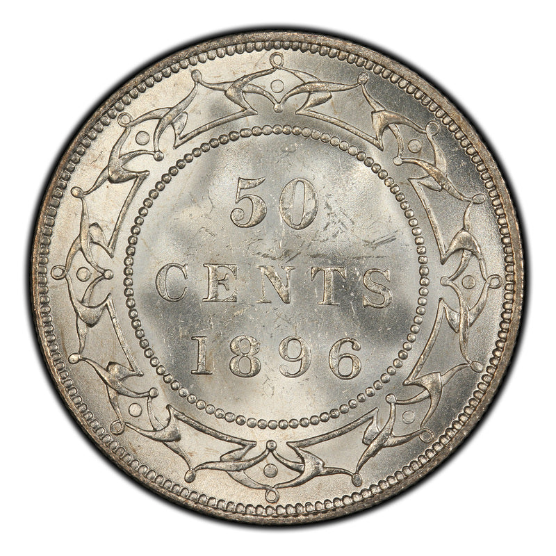 1896 Canada Silver 50 cents Newfoundland (Victoria) Coin VG