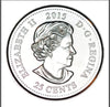 Pièce de 25 cents canadienne du Souvenir, quart de pièce colorée, coquelicot, 2015, BU