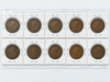1911-1920 Canada Large Cent Complete 10 Coin Set King George V Pennies VF