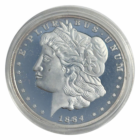 Lucky Craft Coin 1884 Morgan Dollar  Coin Medal in Capsule