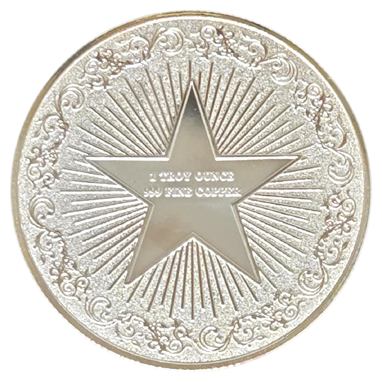 Majestic Bald Eagle Wilderness 1 oz Pure Copper Colorized Bullion Round