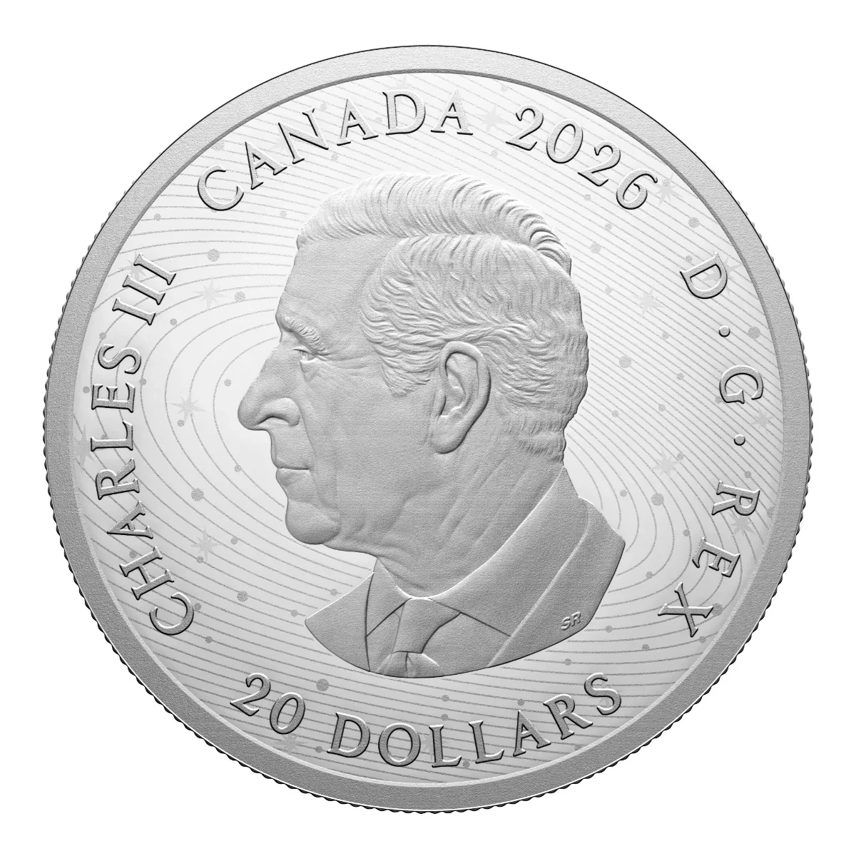 2026 Canada $20 Moon Mission 1 oz Fine Silver Glow in the Dark Coin - Artemis II