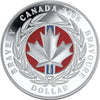 2006 Canada $1 Medal of Bravery Enamel Effect Silver Proof Dollar