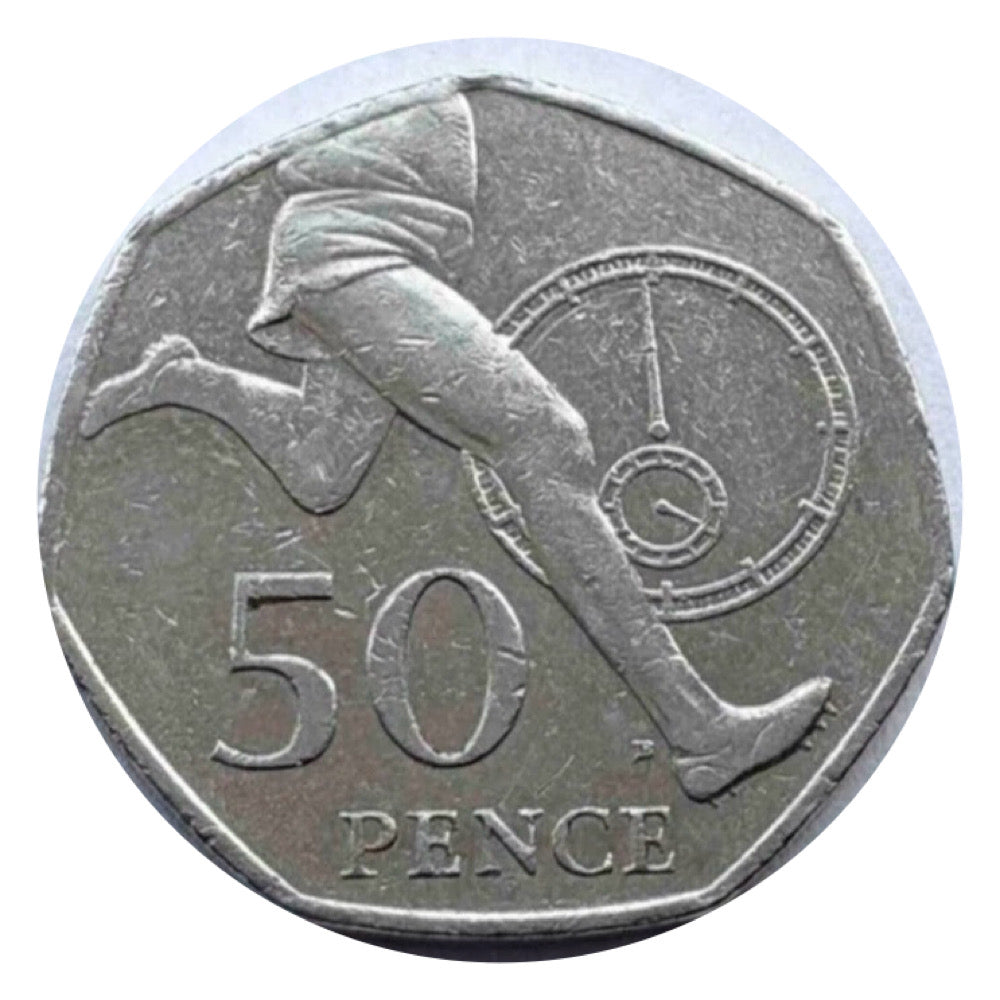 2004 UK 50p Fifty Pence ROGER BANNISTER Circulated Coin VF