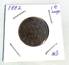 1882 H Queen Victoria one cent  large Penny coin