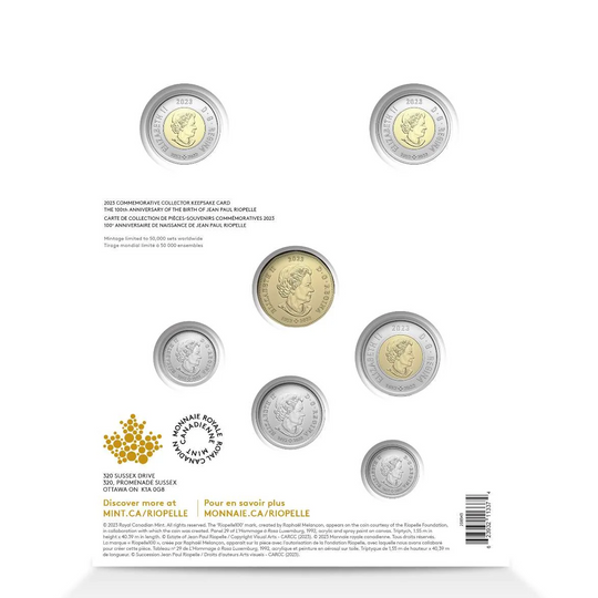 2023 Canada Base Metal  Keepsake Honouring 100th Anniv of Birth of Jean Paul Riopelle BU