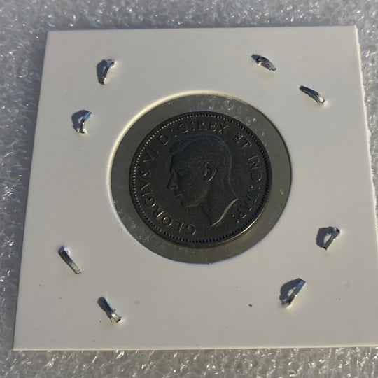 1941 Canadian 5-Cent Beaver Nickel Coin VF