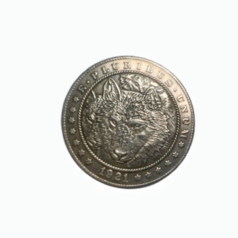 Copper Craft  Coin “Wolf Coin   “40mm Hobo Nickel Big Coin