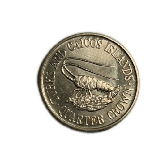 1981 Turks and Caicos Islands 1/4 Quarter Crown Spiny Lobster UNC