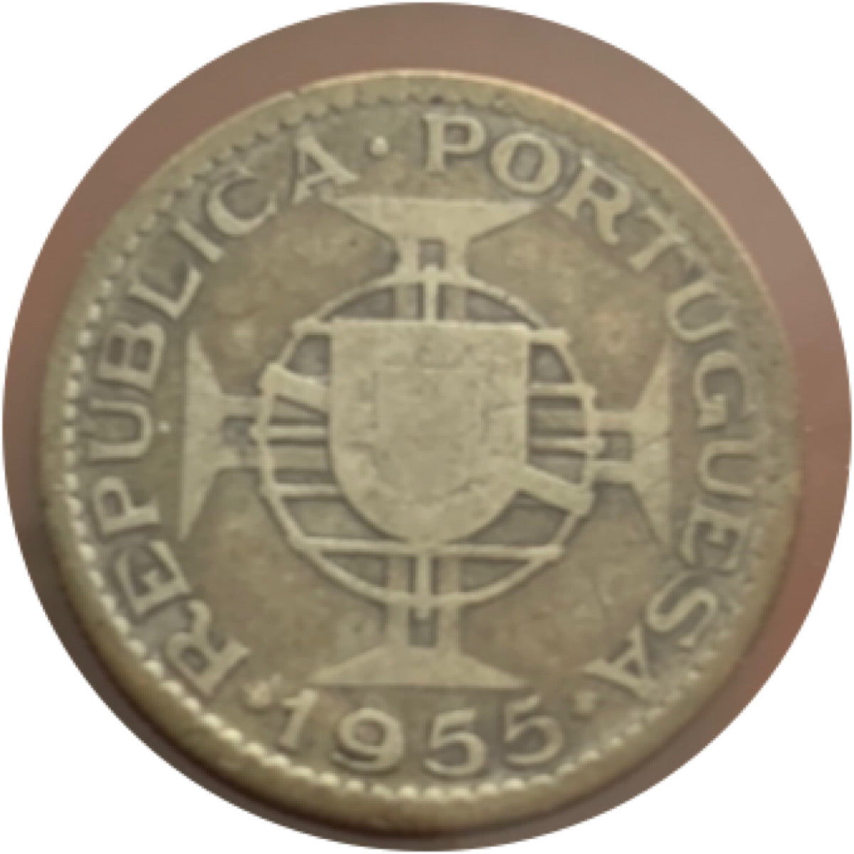 1955 Angola 10  escudos Vintage collectible coin VF