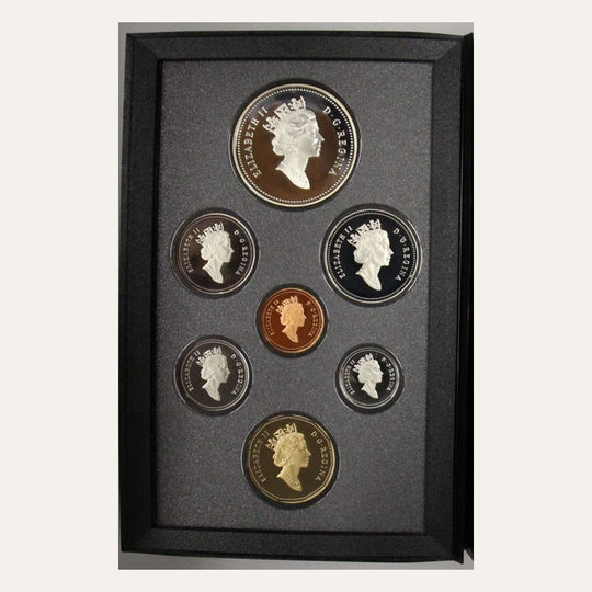 1990 Canada Henry Kelsey 7-Coin Silver Dollar Proof Set RCM OGP