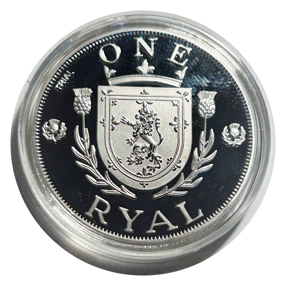 Lucky Coin Scottish Warrior in Protective Plastic Capsule