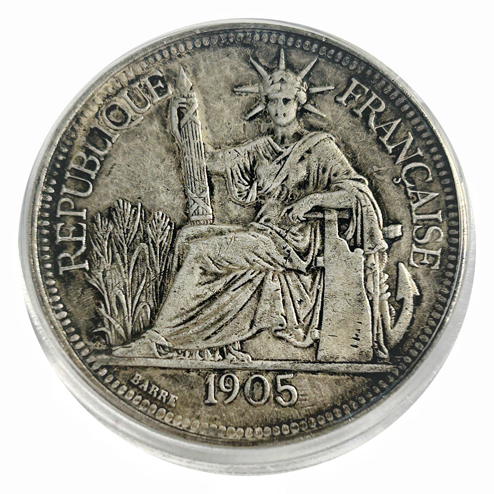 Lucky Craft Coin  Copper 1905 France  King Medal in Capsule