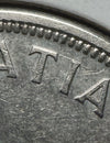 1955 Canadian Silver Dollar Coin Arnprior With Die Break EF