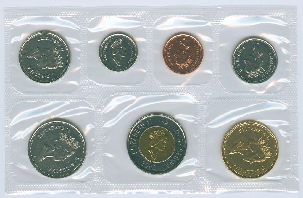 2003 Canada RCM P Mark Proof-Like 7-Coin Set Old Effigy