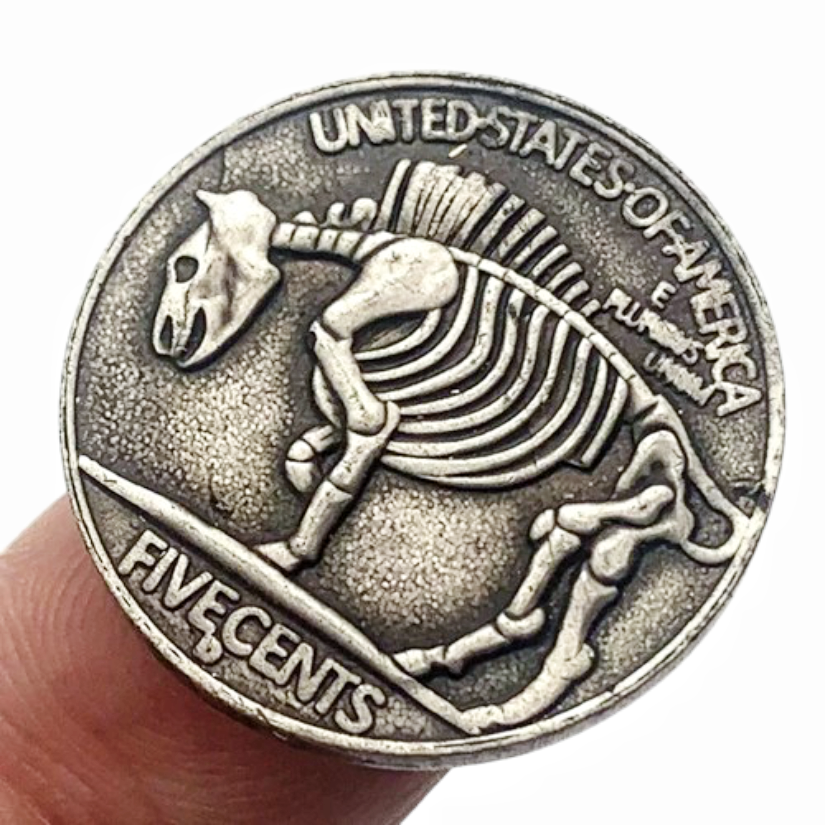 Copper Craft  Coin “Sugar Skull  “23mm Hobo Nickel Coin