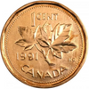 1991 Canada One Cent Copper  Penny BU