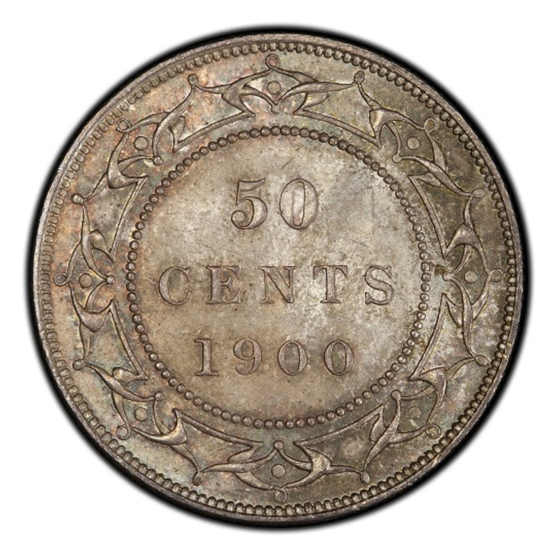 1900 Canada Silver 50 cents Newfoundland (Victoria) Coin VG