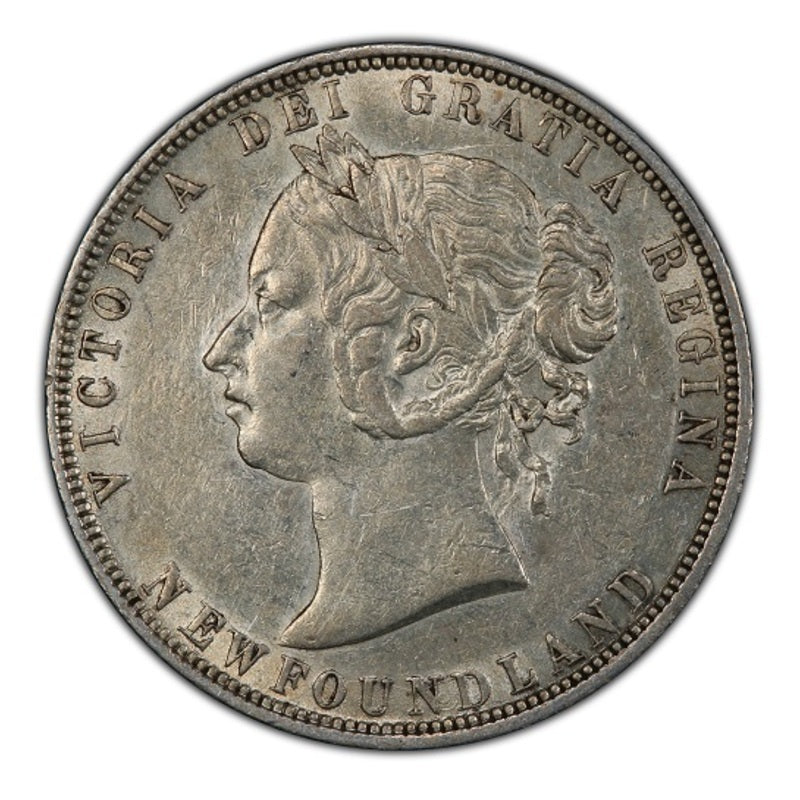 1870 Canada Silver 50 cents Newfoundland (Victoria) Coin VG