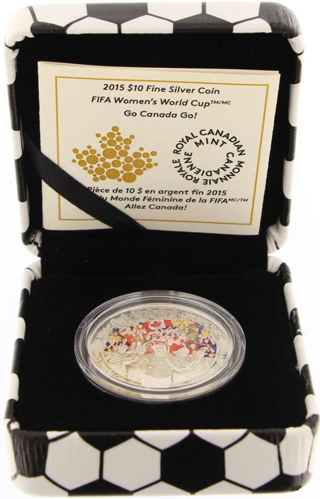 2015 days Canada Silver  $10 FIFA Women World Cup - Go Canada Go