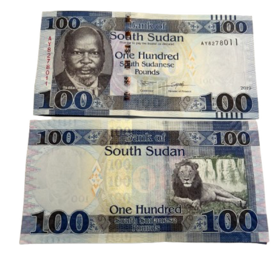 2019 South Sudan 100 pounds Banknote UNC