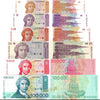 Croatie 1991-1993 1-10000 dinar 6 pcs set UNC