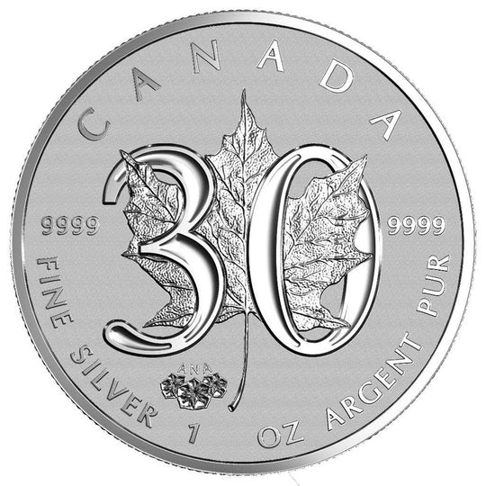2018 Canada $5 Maple Leaf ANA Mountain Laurel Privy 1 oz Silver Reverse Proof