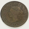 1886 Canadian  Queen Victoria large Penny Coin VG