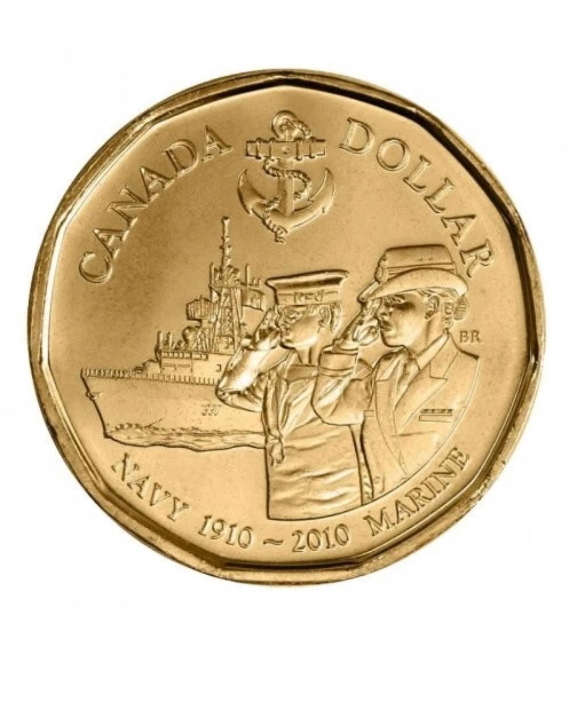 2010 Canada one Dollar Navy loonie UNC