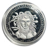 Lucky  Colored Coin Medusa Gorgon Greek in Protective Plastic Capsule