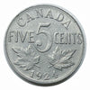 1924 Kanadische 5-Cent-Beaver-Nickelmünze (Umlauf) VF