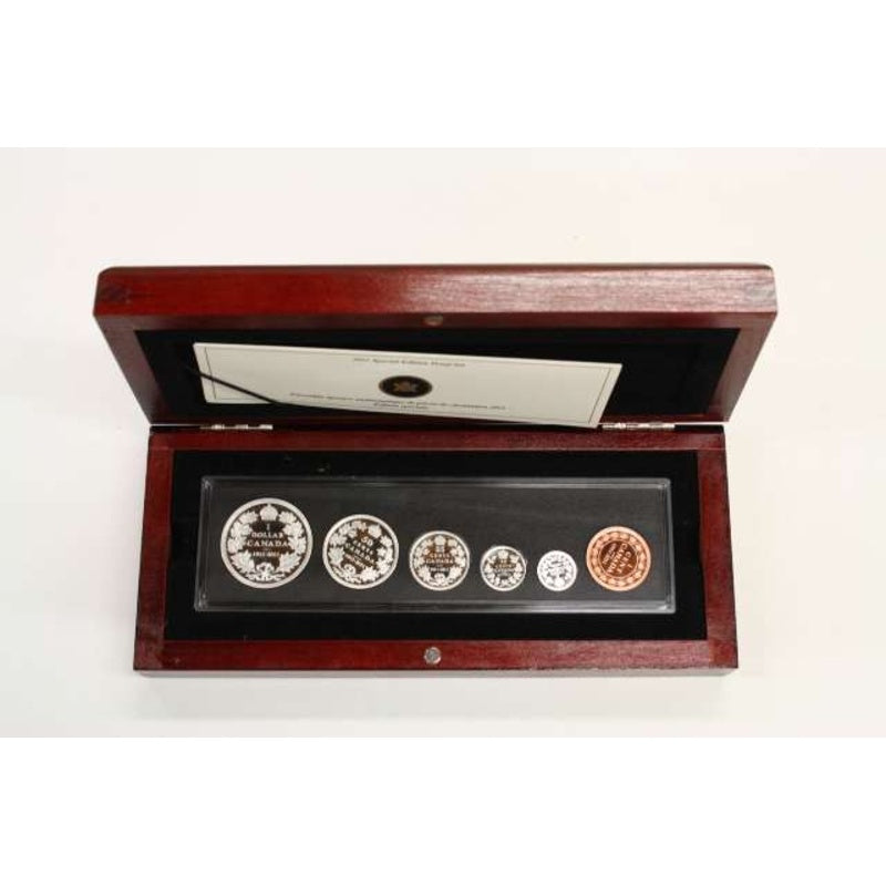 2011 Canada 1911 Silver Dollar 100th Anniversary 6-Coin Special Edition Proof Set
