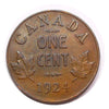 Canada 1924 1 Cent Small Penny Coin - Rare Date Clé Petite Pièce De Cent