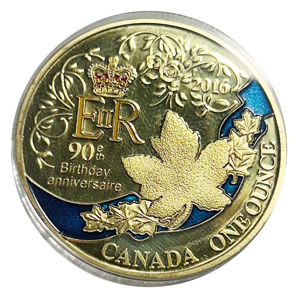 Lucky  Colored Coin Queen Elizabeth II   in Protective Plastic Capsule