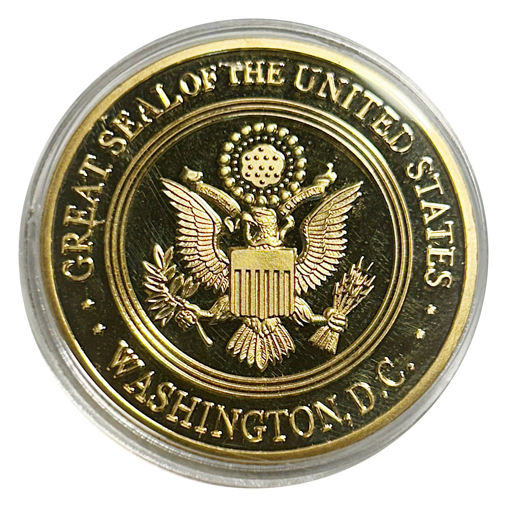 Lucky Copper Coin African Lion in Plastic Capsule