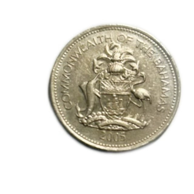 2005 Bahamas 25 Cents Sail Boat coin AU