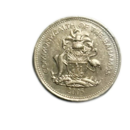 2005 Bahamas 25 Cents Sail Boat coin AU
