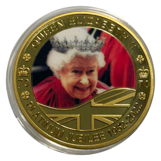 Lucky Craft Colored Coin Queen Elizabeth II Platinum Jubilee  in Capsule