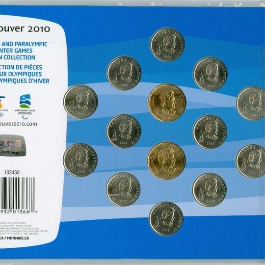 2010 Canada Vancouver Olympics Base Metal Coin Set Vancouver
