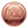Zeus God of the Sky 1 oz. 3D High Relief Colourized Pure Copper Round