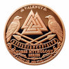 Jormungandr World Serpent Norse Mythology 1 oz 3D High Relief Colourized Copper Round