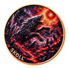 Skoll Sun Chaser Wolf Norse Mythology 1 oz 3D High Relief Colourized Copper Round